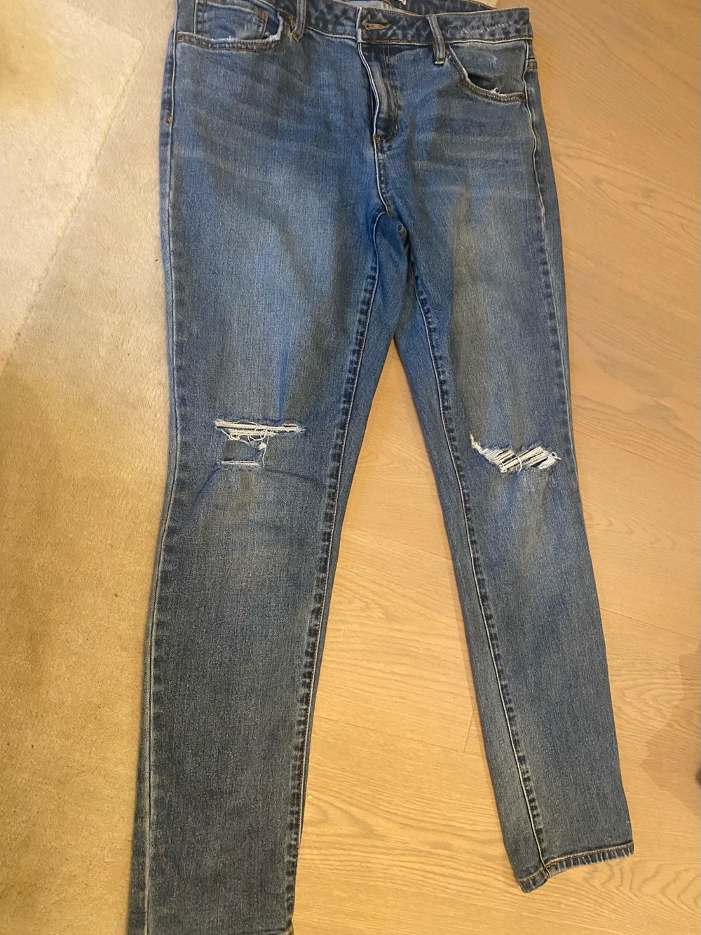 Harper Mid Rise Blue Distressed Women’s Jeans